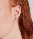 Chic Shine Rhinestone Stud And Duster Earrings Set