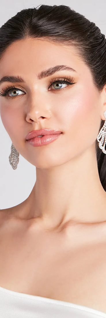 Under The Sea Glam Rhinestone Shell Earrings