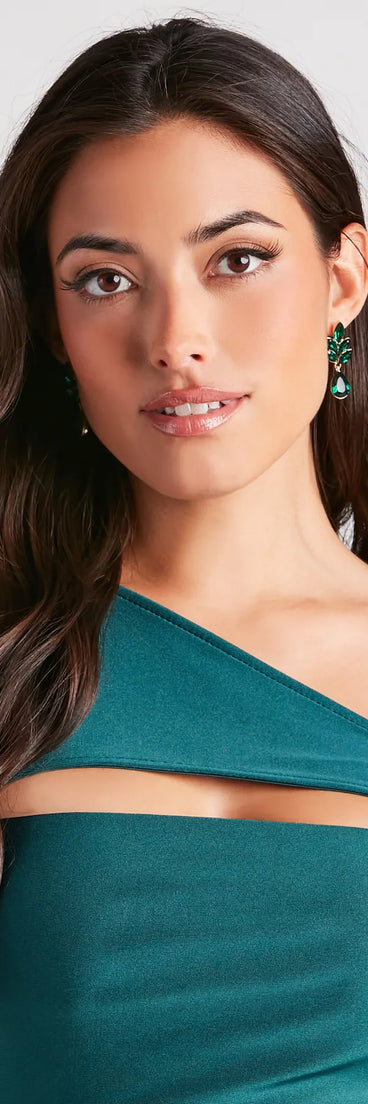 Shine With Elegance Gemstone Drop Earrings