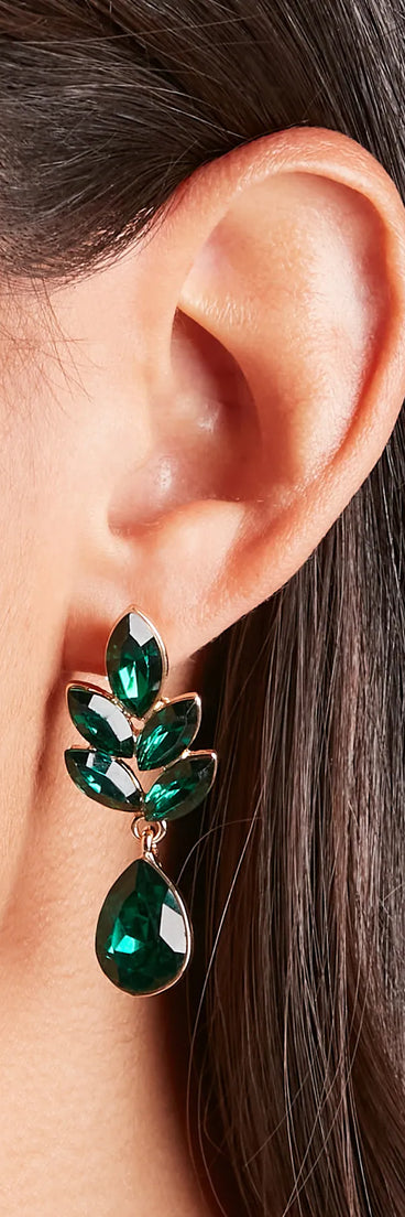 Shine With Elegance Gemstone Drop Earrings