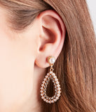Classic Glam Pearl Rhinestone Drop Earrings
