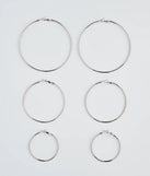 Simply Classic Three-Pack Hoop Earrings