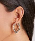 Love For Chic Style Heart Hoop Earrings