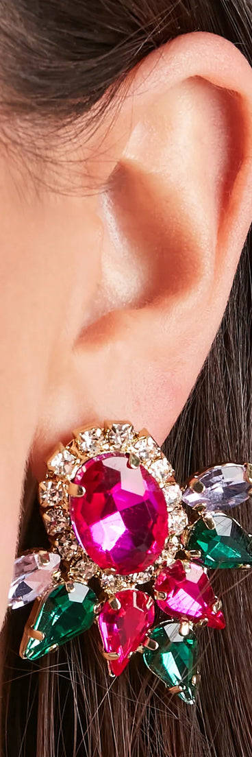 Color My World Glam Statement Earrings