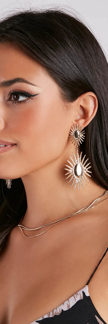 Sunset Stunner Dangly Earrings