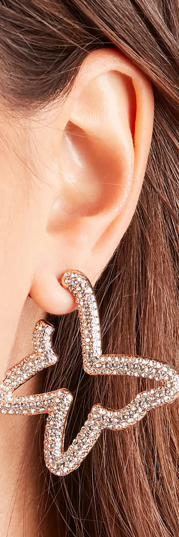 Feeling Fly Butterfly Rhinestone Earrings