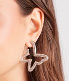 Feeling Fly Butterfly Rhinestone Earrings