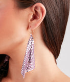 Glam Scene Chainmail Statement Earrings