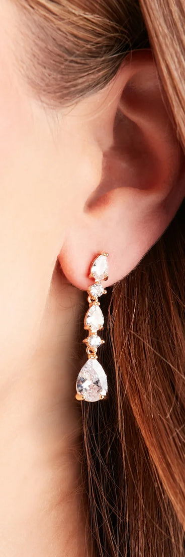 Pretty And Dainty Cubic Zirconia Duster Earrings