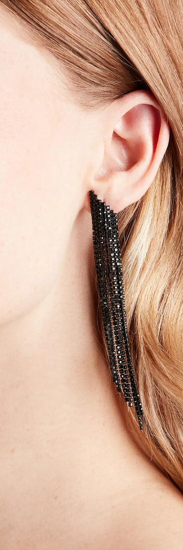 Bold Night Out Style Fringe Earrings