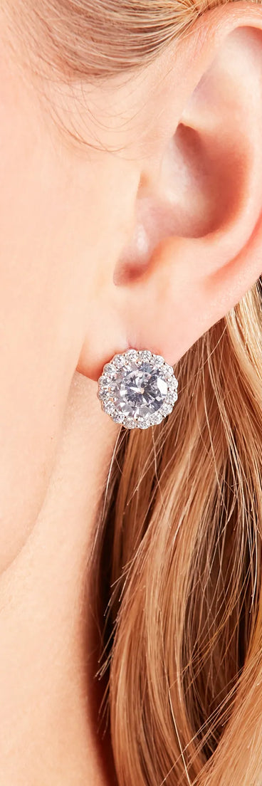 Sparkly Statement Rhinestone Stud Earrings