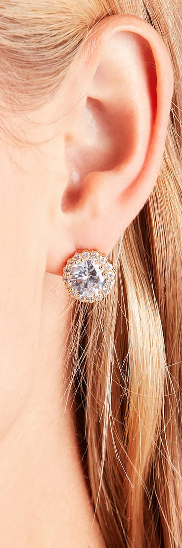 Remarkable Sparkle Rhinestone Stud Earrings