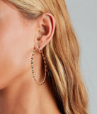 Sophisticated Pair Braided Hoop Earrings