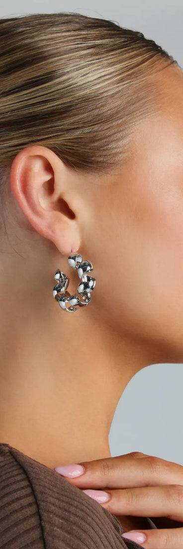 Twist Of Desire Hoop Earrings