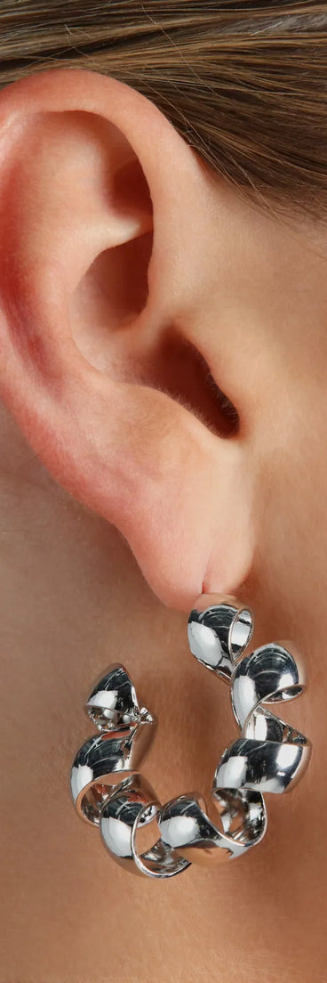 Twist Of Desire Hoop Earrings