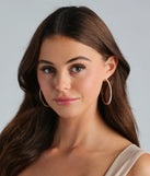Beautiful Sparkle Rhinestone Hoop Earrings, a trendy gold addition to women's going-out outfits, is ideal for party attire, chic concert outfits, or night-out looks that keep you on-trend!