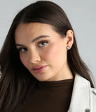 Simple Sparkle Cubic Zirconia Stud Earrings