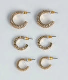 So Trendy Three-Pack Huggie Hoop Earring Set
