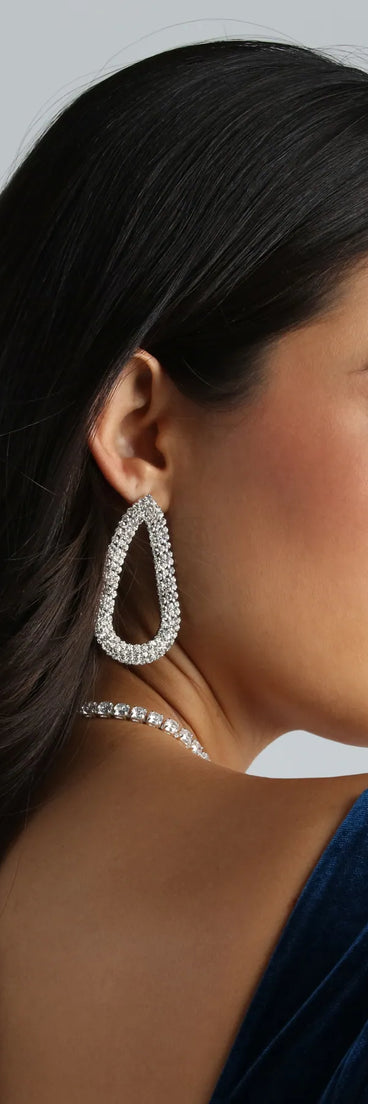 Casual Allure Cubic Zirconia Teardrop Earrings