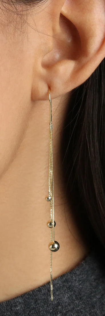 Simple And Stunning Beaded Threader Earrings