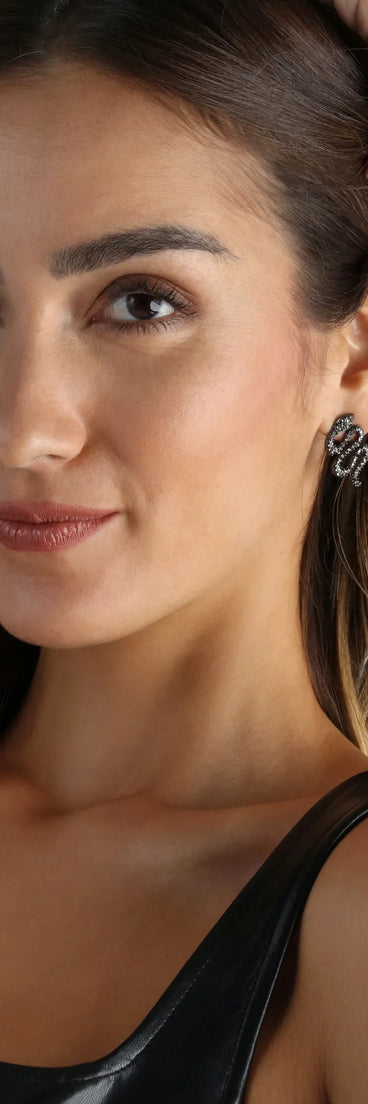 Chic Reputation Rhinestone Snake Earrings