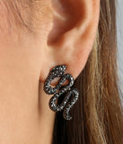 Chic Reputation Rhinestone Snake Earrings