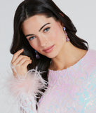 Dancing Queen Rhinestone Linear Earrings