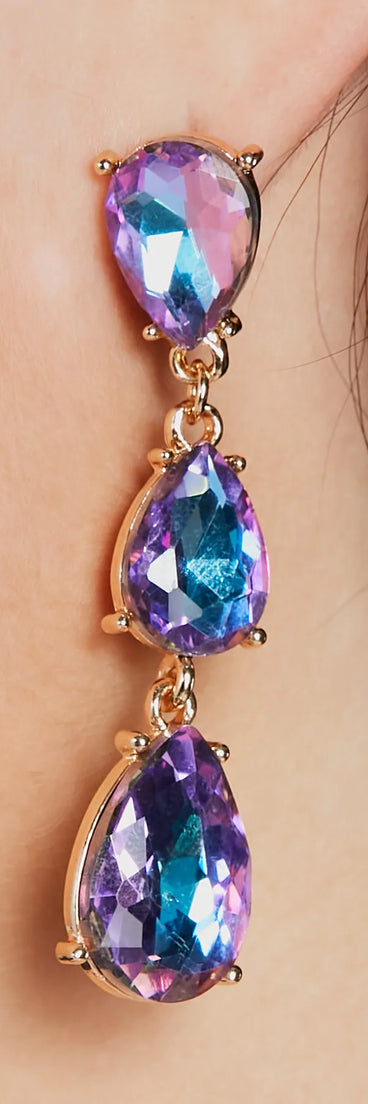 Dancing Queen Rhinestone Linear Earrings