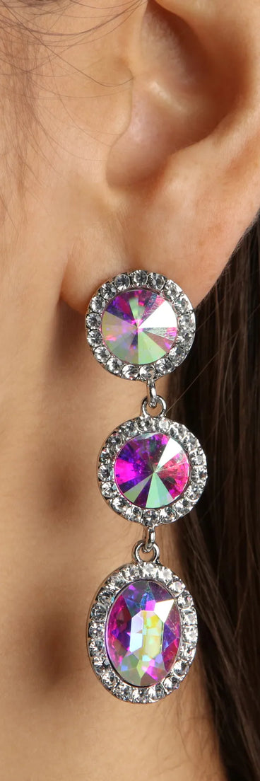Dreamy Luxe Look Iridescent Gemstone Earrings