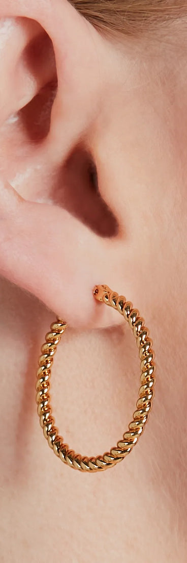 Unique Chic 14K Gold Plated Hoop Earrings