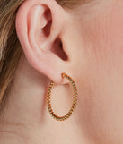 Unique Chic 14K Gold Plated Hoop Earrings