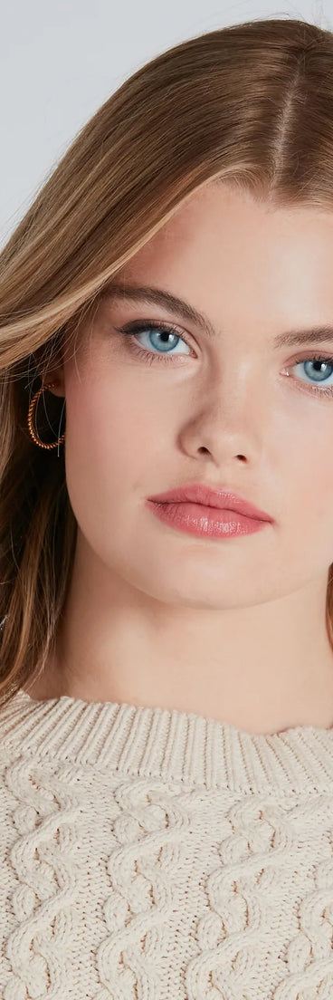 Unique Chic 14K Gold Plated Hoop Earrings