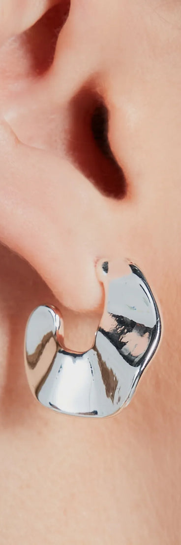 Fine Luxury Sterling Silver Plated Hoop Earrings