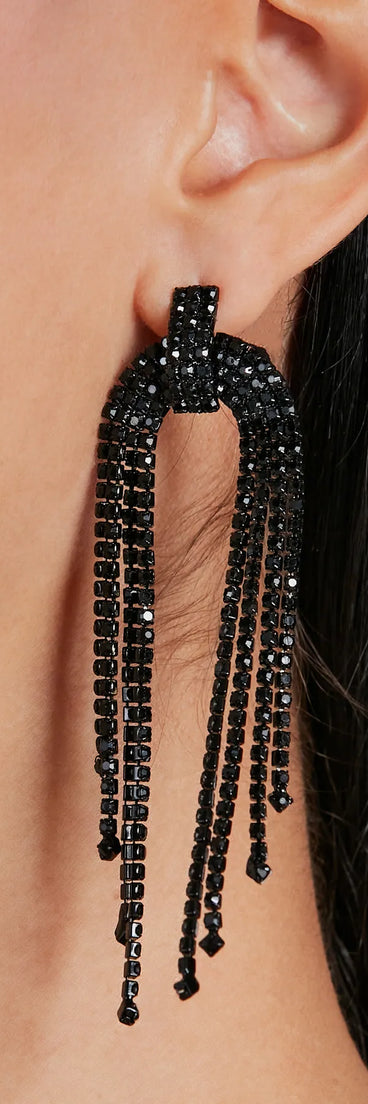 Fantasy Fringe Rhinestone Earrings