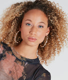 Crazy In Love Rhinestone Hoop Earrings