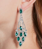 Luxe Sparkle Rhinestone And Gemstone Chandelier Earrings