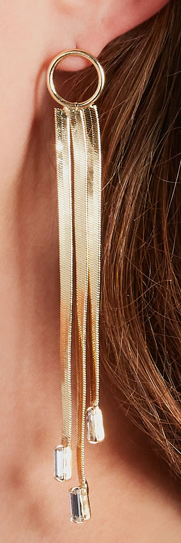 Extra Special Fringe Snake Chain Earrings