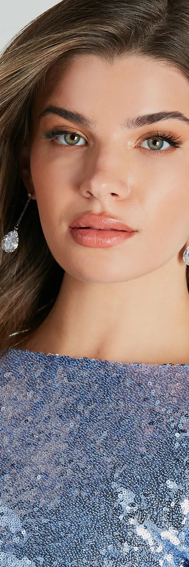 The Sense Of Glamour Rhinestone Linear Earrings in silver is an elevated pick for your best outfit yet, effortlessly delivering a polished look that's sure to turn heads at any celebration.