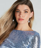 The Sense Of Glamour Rhinestone Linear Earrings in silver is an elevated pick for your best outfit yet, effortlessly delivering a polished look that's sure to turn heads at any celebration.
