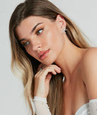 Simply Glam Rhinestone Bow Stud Earrings