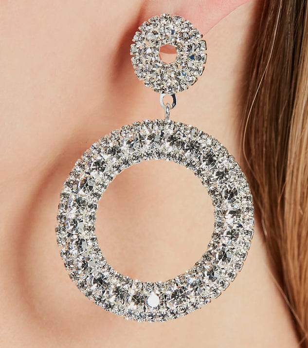 【Monday Edition】SHINY RING EARRINGS Dazzling Shine Rhinestone Hoop Earrings | Windsor