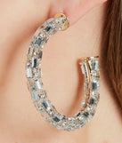 Looking Gorgeous Rhinestone-Beaded Hoop Earrings