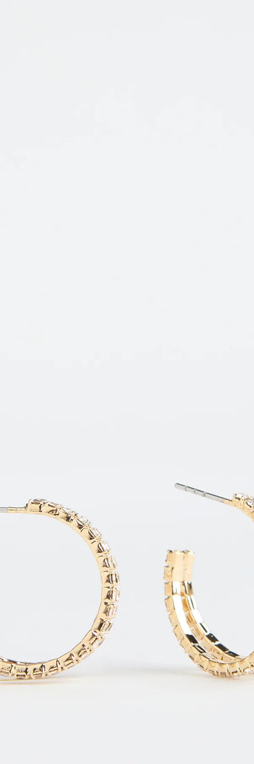 Get inspired with the Chic Charisma Rhinestone Hoop Earrings, a feed-worthy gold piece that’s part of Windsor's updated and curated women’s clothing edit packed with must-have fall outfit ideas.