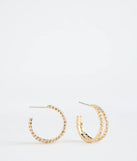 Chic Charisma Rhinestone Hoop Earrings