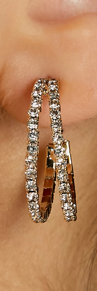 Get inspired with the Chic Charisma Rhinestone Hoop Earrings, a feed-worthy gold piece that’s part of Windsor's updated and curated women’s clothing edit packed with must-have fall outfit ideas.