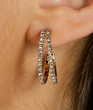 Chic Charisma Rhinestone Hoop Earrings
