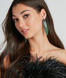 Bold Allure Ombre Rhinestone Fringe Earrings