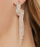 Match My Energy Rhinestone Fringe Earrings