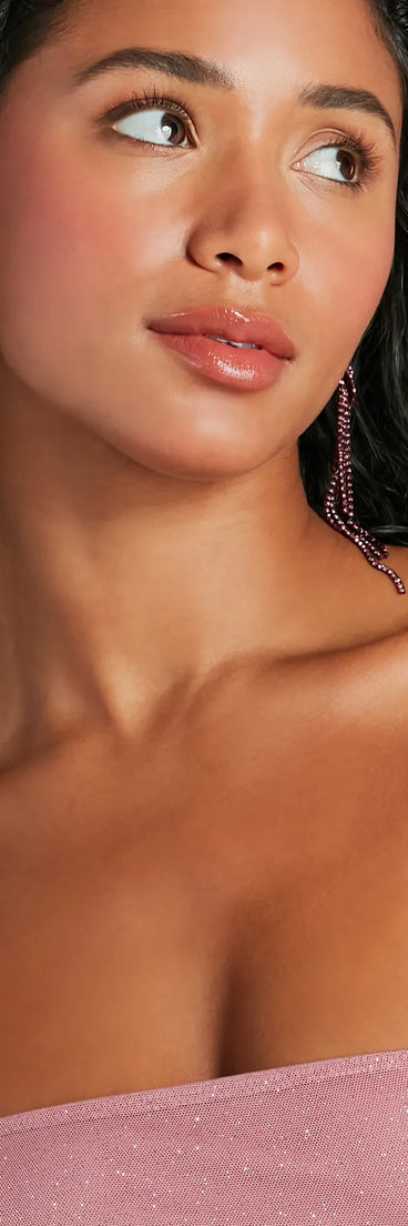 Captivating Shine Rhinestone Fringe Earrings