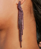 Captivating Shine Rhinestone Fringe Earrings